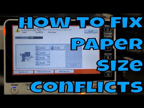 #konica #copiers How to fix Paper Size Conflicts on Konica Copiers