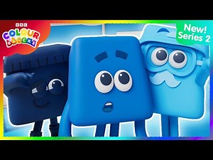 Deep Blue and Sky Blue | Series 2 Episode 6 Clip | Kids Learn Colours | Colourblocks