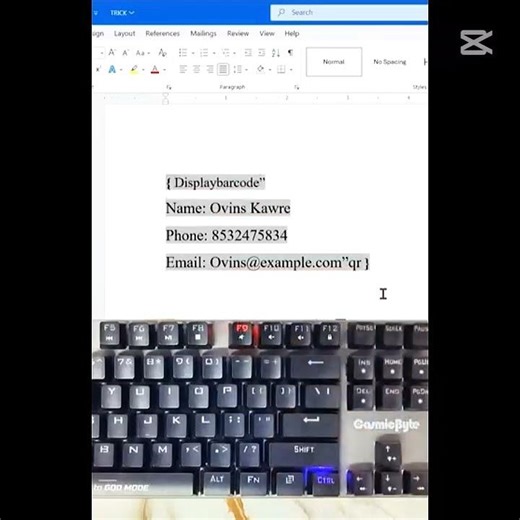 😱 MS Word ma QR code trick 🤯 #top #windows
