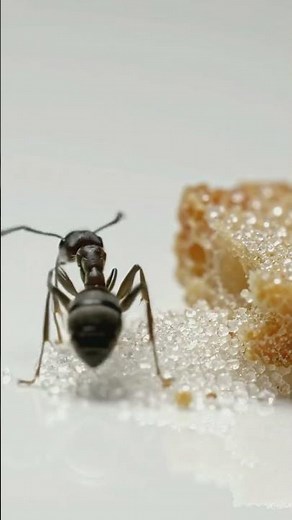 Why do ants come quickly to food items like bread and sugar?🍬🐜🍞#ants #sugar #bread