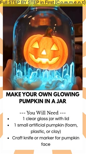 Looking for a magical Halloween craft that kids will love? This DIY Glowing Pumpkin in a Jar is spooky, glowing, and easy to customize. With just a few supplies, you can create a mini jack-o’-lantern scene that lights up like Halloween magic. | Kira Recipes