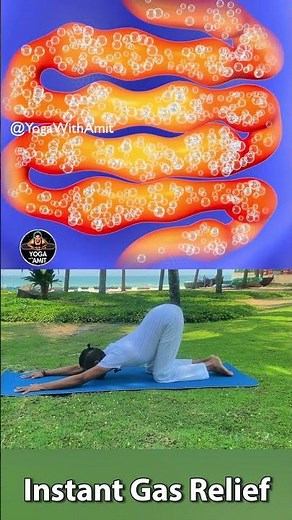 Gas Relief Yoga🔥 Get Rid of Trapped Gas in Stomach #gasrelief #bloatingrelief #fart