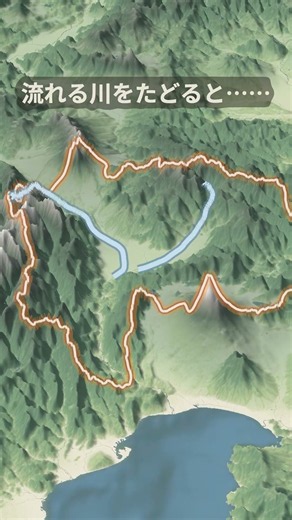 山梨県が山に囲まれすぎてる #なんおぼ地図