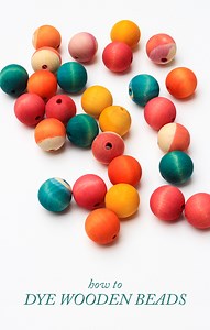 How to Dye Wooden Beads - The Crafted Life