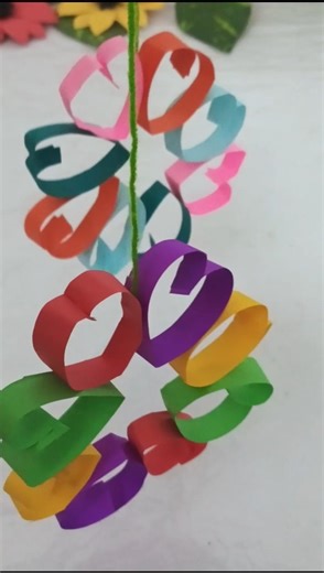 Easy Paper Heart Hanging Craft ❤️ | DIY Home Decor