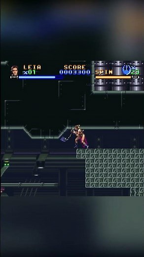 SNES: Super Star Wars: Return of the Jedi - Slave Leia Breaking Bricks on Shield Generator Level