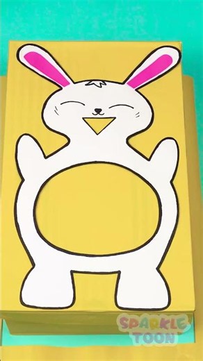 🐰 Feed the Cute Bunny! Fun Cardboard DIY Game 🥕 #DIY #KidsLearning