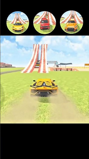 Impossible Mega Ramp Car Challenge 🚗🔥 Extreme Stunt Driving | Car Racing Gameplay #gaming #shorts