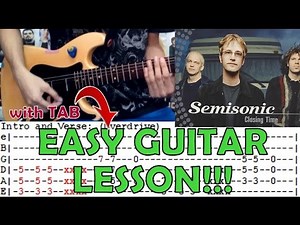 Closing Time - Semisonic(Complete Guitar Lesson/Cover)with Chords and Tab