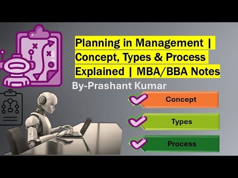 Planning in Management | Concept, Types & Process Planning in Management - MBA/BBA Notes