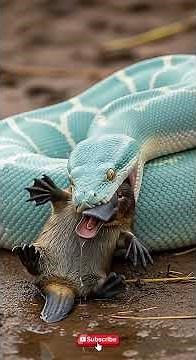Blue python seizes platypus and owl delivers a realistic ‼️Giant white owl saves #animals #wildlife