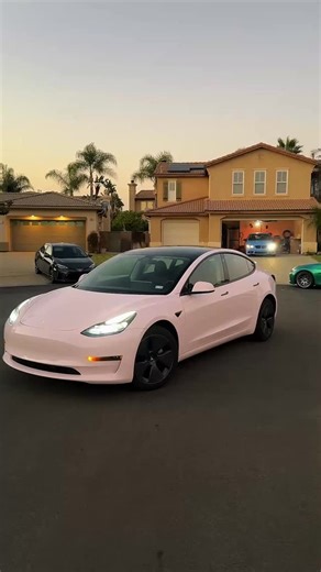 54 reactions · 17 comments | Full color change on this Red Tesla model 3 to light pink  hope you enjoy @_shesnice_ ! wrap from @raxtify_official #limitlessautospa #vynilwrap #tesla #model3 | Wil K Shaun | Facebook