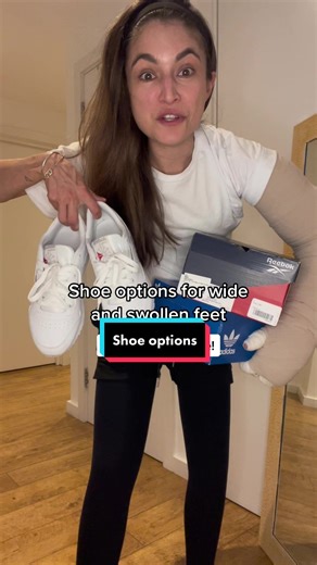 Shoe options for wide and swollen feet, a common problem for Lymphedema patients like me! #lymphedema #lymphoedema #wideshoes #shoeproblems #swelling #primarylymphedema @reebok Shoes shown are the Reebok Club