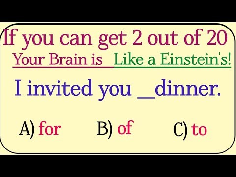 IF YOU CAN GET 2 OUT OF 20, YOUR BRAIN IS LIKE A EINSTEIN'S | GRAMMAR WORLD