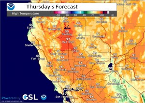 Temperatures begin to cool today, with a cooling trend continuing through the week and into the weekend. To check the latest forecast, visit weather.gov/sacramento. | US National Weather Service Sacramento California