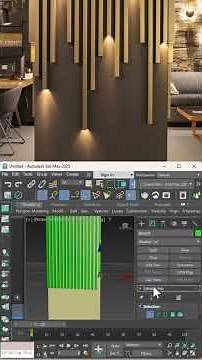 Master Interior Modeling! 🏠 Quick 3ds Max tutorial on creating rhythmic wood slatsarchitecture 👇
