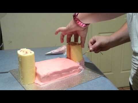Easy DIY Cake Decor : Princess castle cake