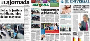 Titulares de prensa mexicana del 28 de abril 2015
