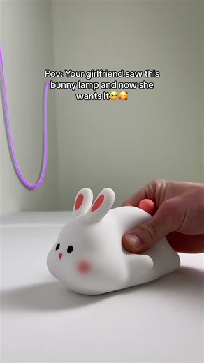 Adorable Bunny Light - Big Face Rabbit Night Light Cute Silicone Rabbit Cartoon Soft Lamp Touch Nigh