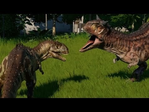 Jurassic World Evolution - Carnotaurus vs Majungasaurus (1080p 60FPS)