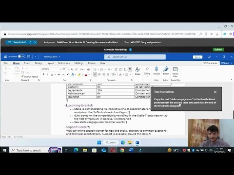 Word Module 4 Sam Exam | Word Module 4 SAM Exam