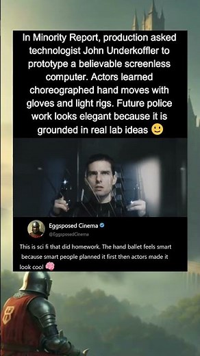 In Minority Report (2002), the gesture interface was designed with MIT research.