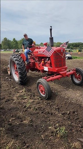Farmall Super M plowing at the Half Century of Progress #tractor #fyp #agriculture #farm #farmall