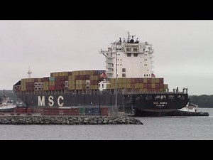 Container Ship MSC NURIA Arriving into Halifax, NS - PSA Atlantic Hub Terminal