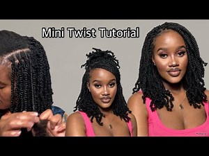 HOW TO: MINI TWISTS | SPRINGY AFRO TWIST | Easy protective style with springy afro twist hair