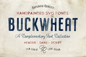 Buckwheat Opentype SVG Fonts, a Handwritten Font by Tom Chalky