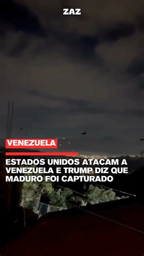 ZAZ on Instagram: "O presidente dos Estados Unidos, Donald Trump, afirmou neste sábado (3) que o país fez um ataque de grande escala contra a Venezuela e que o presidente venezuelano Nicolás Maduro foi capturado junto com sua esposa e levado para fora do país por via aérea. A declaração foi publicada na rede social Truth Social, na qual Trump disse que a ação foi conduzida em conjunto com as forças de segurança americanas e que a operação foi bem-sucedida. "Os Estados Unidos da América realizara