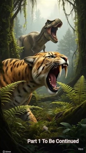 Sabertooth vs Dinosaur Part 1👎Who will Be Win?