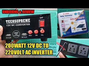 200w Powerful Inverter, 12v DC To 220v Ac Converter With 12v Battery + Solar Inverter