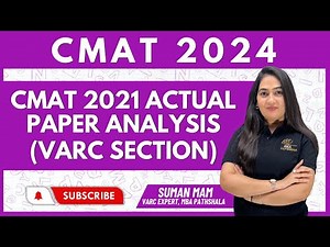 CMAT 2024 | VARC | CMAT 2021 Actual Paper Analysis | Previous Year Questions | Suman Ma'am #cmat2024