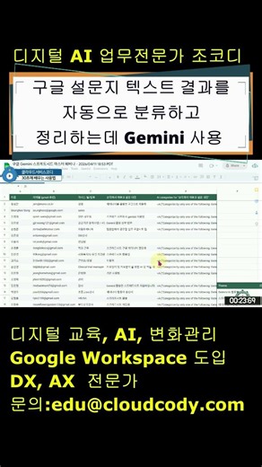 Use Gemini to automatically classify and organize Google Forms text results