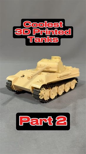 Coolest 3D Printed Tanks (Part 2) #shorts #3dprinting #ww2 #tank #toys