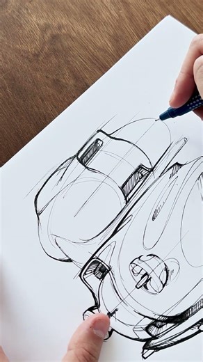 Car design sketching