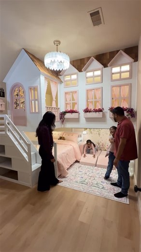 Tahira Nagori | Decor, DIY, Cleaning & Organization on Instagram: "✨The last 2025 look at the room that changed everything. From DIY bunk bed build to butterfly mural dreams, this girls’ bedroom transformation was more than a makeover. It became a corner of our home where magic, memories, and motherhood all met. What started as a simple “can we have a 2-story house?” turned into bedtime stories under twinkle lights, lazy afternoon giggles in the reading nook, and a space designed to grow with th