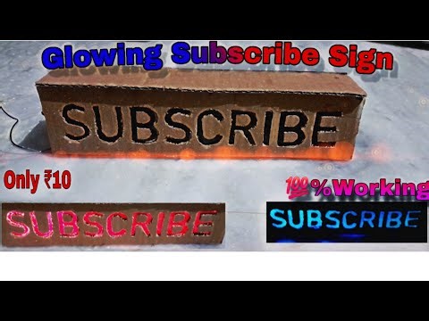 "Make a Glowing SUBSCRIBE Sign with LEDs & Cardboard||