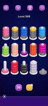 Nut Sort Level 569 Walkthrough | Nuts — Color Sort 569 solution