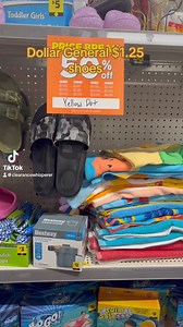 4.2K views · 20 reactions | Dollar General stores have their yellow dot accessories and apparel either 25% off or 50% off depending on the store and then during the clearance event it is an additional 50% off that price. So some stores will have their five dollar shoes for $1.25 September 20 through September 22, 2024 | The Clearance Whisperer | Facebook