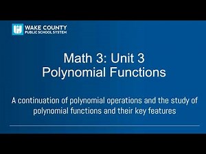 Math 3 Unit 3 Overview