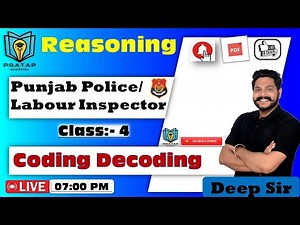 Coding Decoding For PSSSB Exams | Reasoning For PSSSB Labour Inspector Exam | Reasoning By Deep Sir