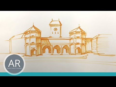 Learn to Draw Buildings Quickly and Easily. Color Architectural Drawing. Architecture Portfolio C...
