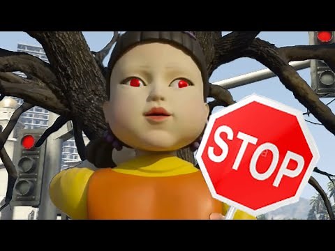 GTA 5 Mods | RED Light GREEN Light Traffic Warden | Squid Game Mod