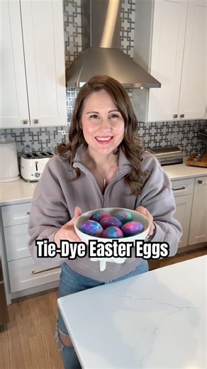 Tie-Dye Easter Eggs 🌈🥚 Easy & Colorful Easter Egg Decorating Idea #Shorts #YTShorts