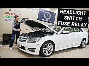 MERCEDES W204 Headlight Switch Fuse Relay Location Replacement C250 C300 C180 C200 C220 C280 C320 C3