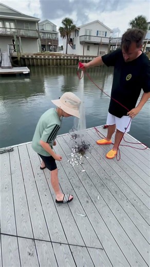 Canal Fishing 🎣 at Holden Beach NC #fishing #holdenbeach