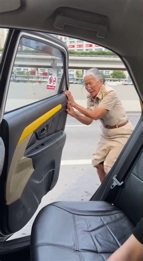 Part 15 | Bored old lady stretching by car 🚗 #grandma #bored #glitch #shots #stretching