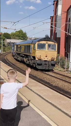 Class 66 Freight Trains at 3 Different Stations